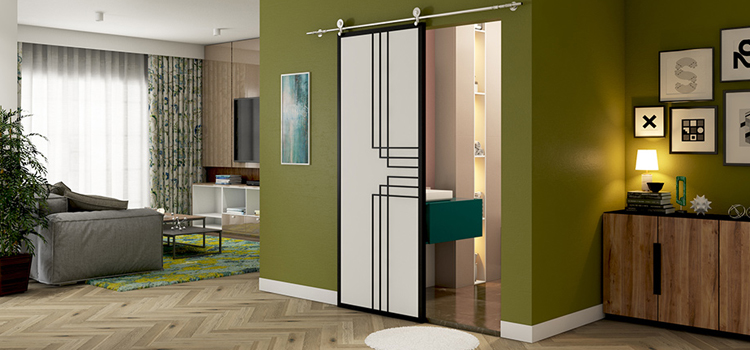 sliding bathroom door installation in Sacramento
